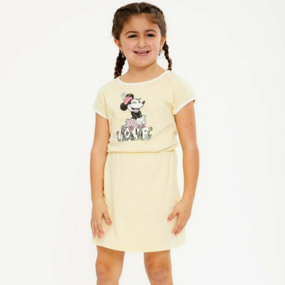 NWT Light Yellow Disney Minnie Mouse Dress Size Large (10/12)